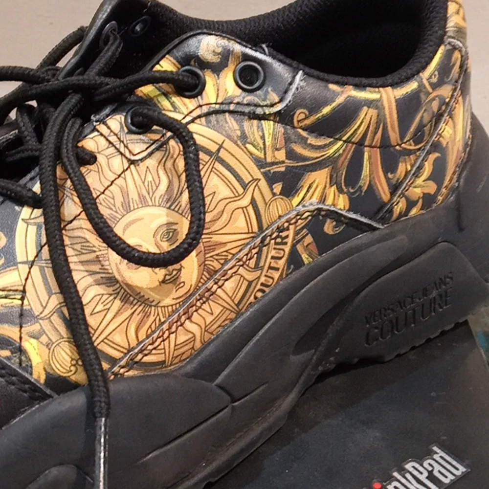 Versace Black & Gold Baroque Men’s Sneakers